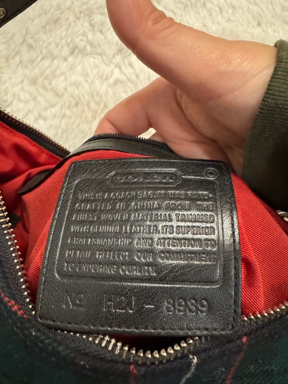 Coach Plaid Tartan Shoulder Bag Y2K Eras - Picture 3 of 13